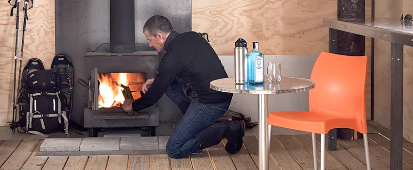 Open Hearth Wood Fireplace Installation in Vaudreuil Dorion, QC