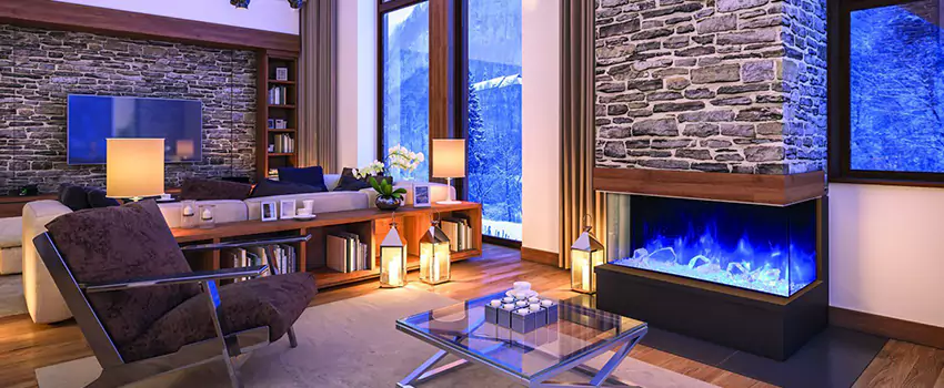 Dynamic Flame Color Fireplace Installation in Vaudreuil Dorion, QC